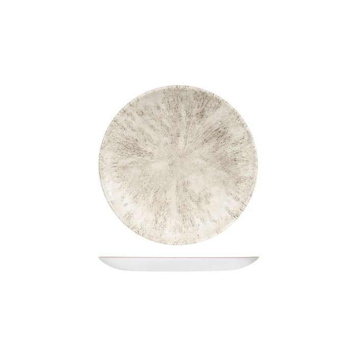 Churchill STUDIO PRINTS STONE ROUND COUPE PLATE-165mm Ø AGATE GREY (x12)