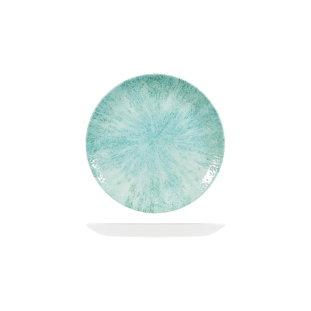Churchill STUDIO PRINTS STONE ROUND COUPE PLATE-165mm Ø AQUAMARINE (x12)