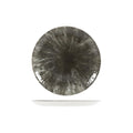 Churchill STUDIO PRINTS STONE ROUND COUPE PLATE-217mm Ø QUARTZ BLACK (x12)