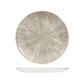 Churchill STUDIO PRINTS STONE ROUND COUPE PLATE-260mm Ø AGATE GREY (x12)
