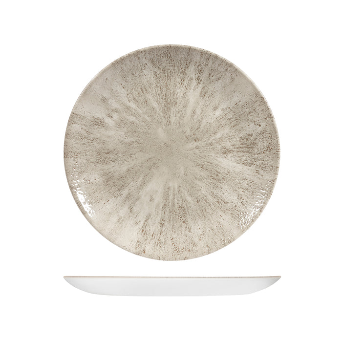 Churchill STUDIO PRINTS STONE ROUND COUPE PLATE-260mm Ø AGATE GREY (x12)