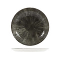 Churchill STUDIO PRINTS STONE ROUND COUPE PLATE-260mm Ø QUARTZ BLACK (x12)