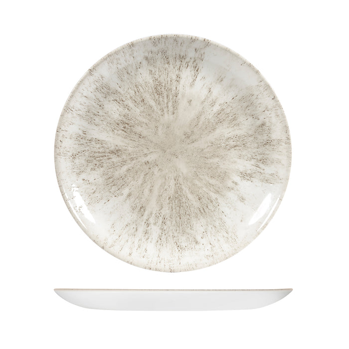 Churchill STUDIO PRINTS STONE ROUND COUPE PLATE-288mm Ø AGATE GREY (x12)