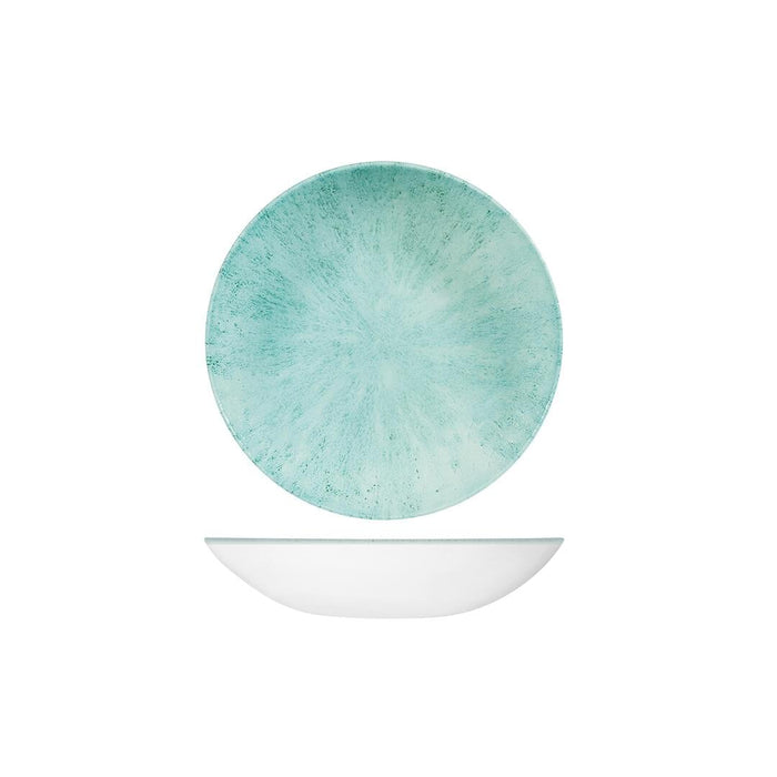 Churchill STUDIO PRINTS STONE ROUND COUPE BOWL-182mm Ø | 426ml  AQUAMARINE (x12)