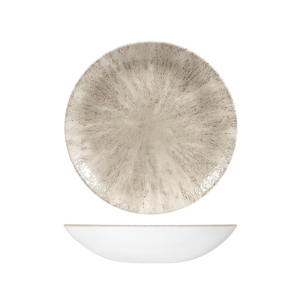 Churchill STUDIO PRINTS STONE ROUND COUPE BOWL-248mm Ø | 1136ml  AGATE GREY (x12)