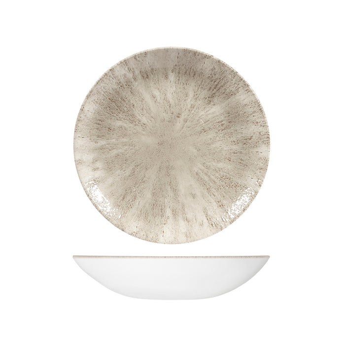 Churchill STUDIO PRINTS STONE ROUND COUPE BOWL-248mm Ø | 1136ml  AGATE GREY (x12)