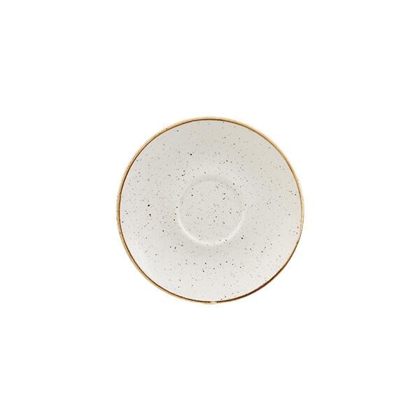 Churchill STONECAST CAPPUCCINO SAUCER-156mm Ø BARLEY WHITE (x12)