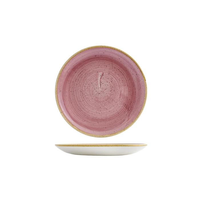 Churchill STONECAST ROUND COUPE PLATE-165mm Ø  PETAL PINK (x12)