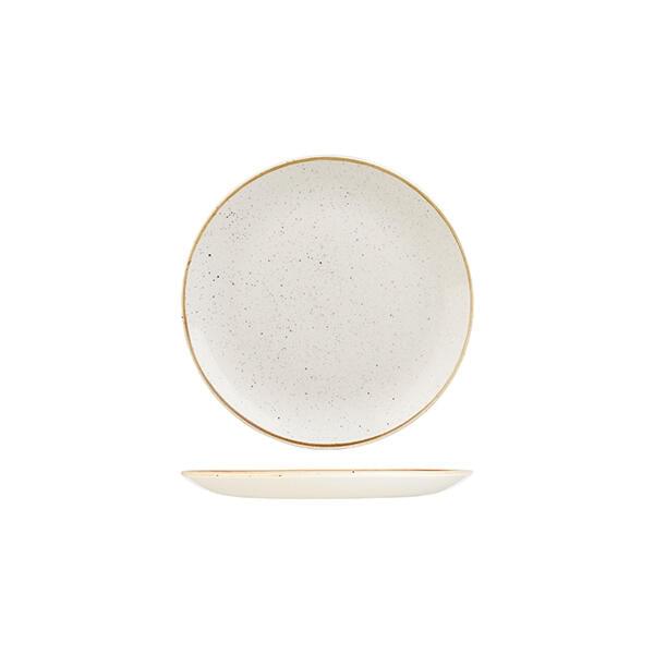 Churchill STONECAST ROUND COUPE PLATE-165mm Ø  BARLEY WHITE (x12)