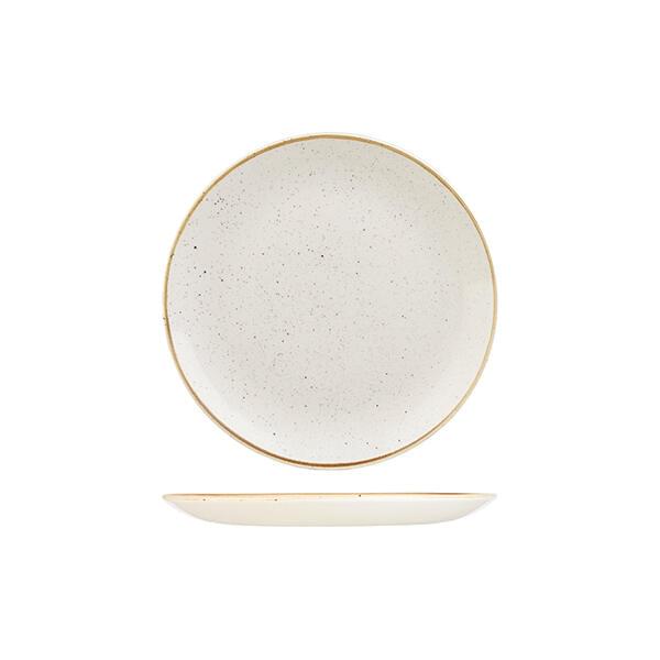 Churchill STONECAST ROUND COUPE PLATE-217mm Ø  BARLEY WHITE (x12)