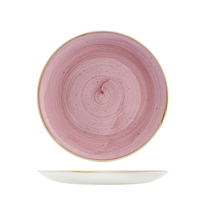 Churchill STONECAST ROUND COUPE PLATE-260mm Ø  PETAL PINK (x12)