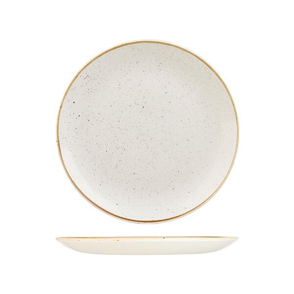 Churchill STONECAST ROUND COUPE PLATE-260mm Ø  BARLEY WHITE (x12)