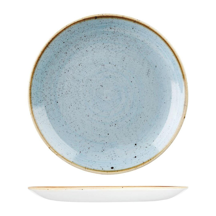 Churchill STONECAST ROUND COUPE PLATE-324mm Ø  DUCK EGG (x6)