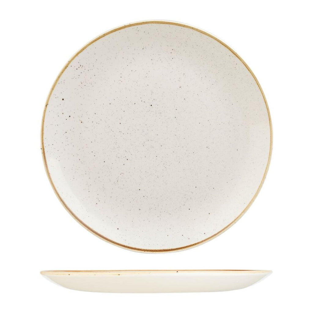 Churchill STONECAST ROUND COUPE PLATE-324mm Ø  BARLEY WHITE (x6)