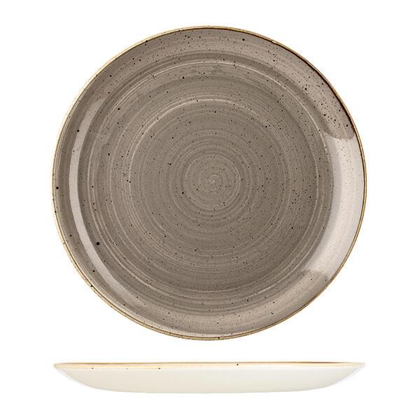 Churchill STONECAST ROUND COUPE PLATE-324mm Ø  PEPPERCORN GREY (x6)