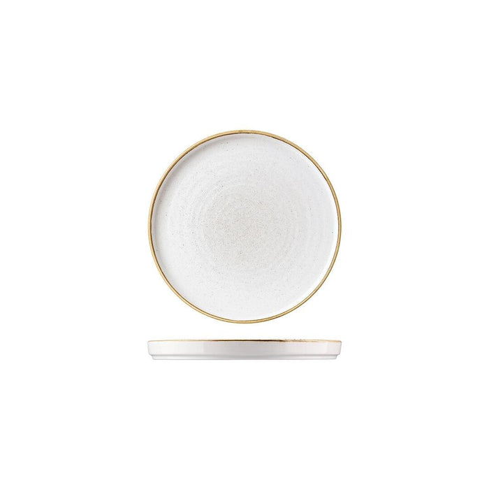Churchill STONECAST ROUND WALLED PLATE-210mm Ø  BARLEY WHITE (x6)