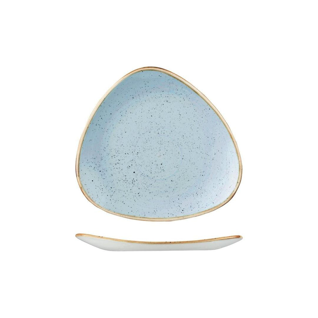 Churchill STONECAST TRIANGULAR PLATE-229mm  DUCK EGG (x12)