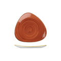 Churchill STONECAST TRIANGULAR PLATE-229mm  SPICED ORANGE (x12)