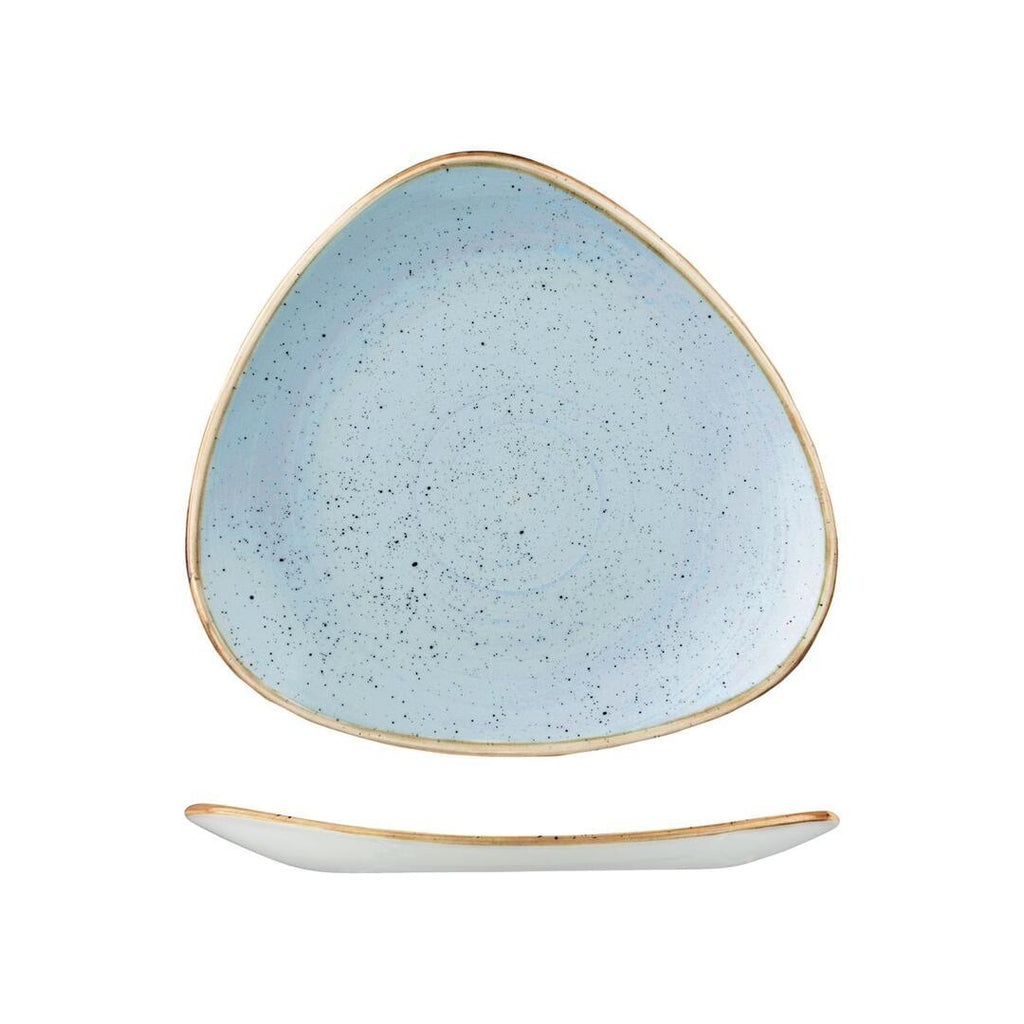 Churchill STONECAST TRIANGULAR PLATE-260mm  DUCK EGG (x12)