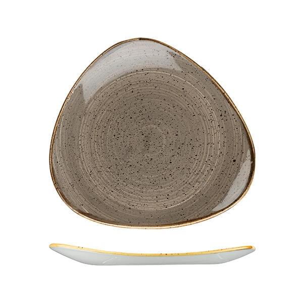 Churchill STONECAST TRIANGULAR PLATE-300mm  PEPPERCORN GREY (x6)