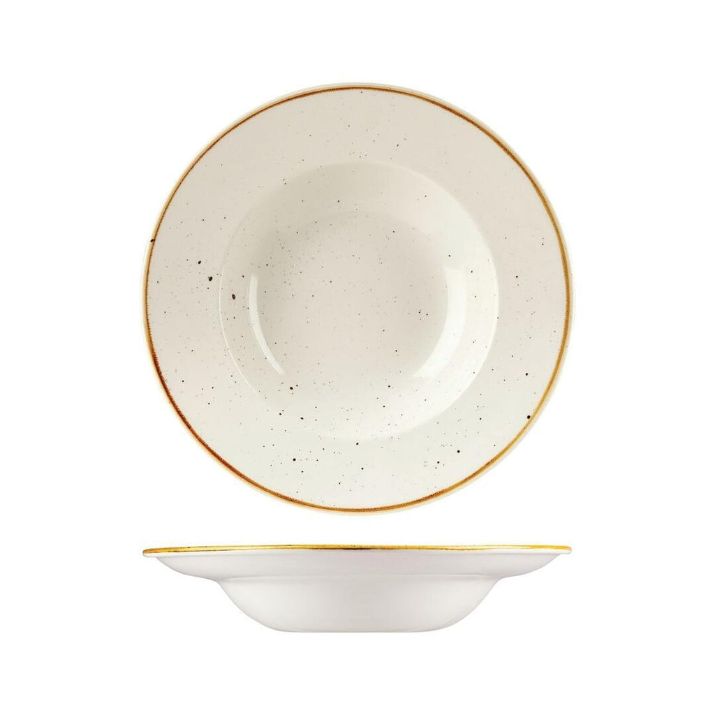 Churchill STONECAST WIDE RIM BOWL-240mm Ø BARLEY WHITE (x12)