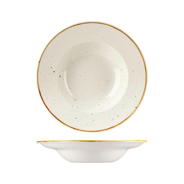 Churchill STONECAST WIDE RIM BOWL-240mm Ø BARLEY WHITE (x12)