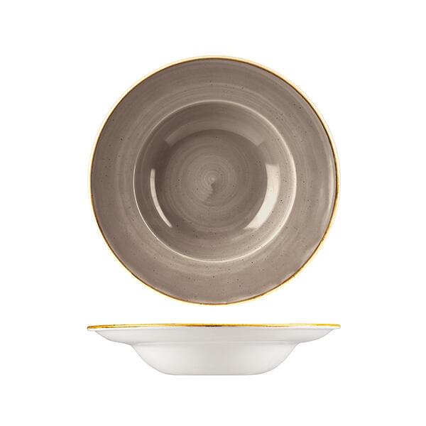 Churchill STONECAST WIDE RIM BOWL-240mm Ø PEPPERCORN GREY (x12)