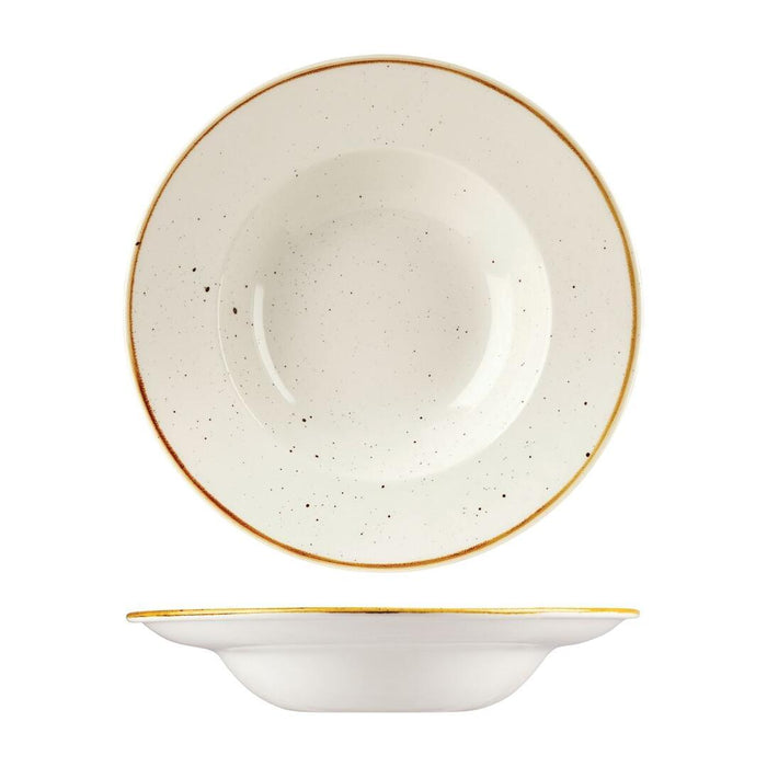 Churchill STONECAST WIDE RIM BOWL-280mm Ø  BARLEY WHITE (x12)