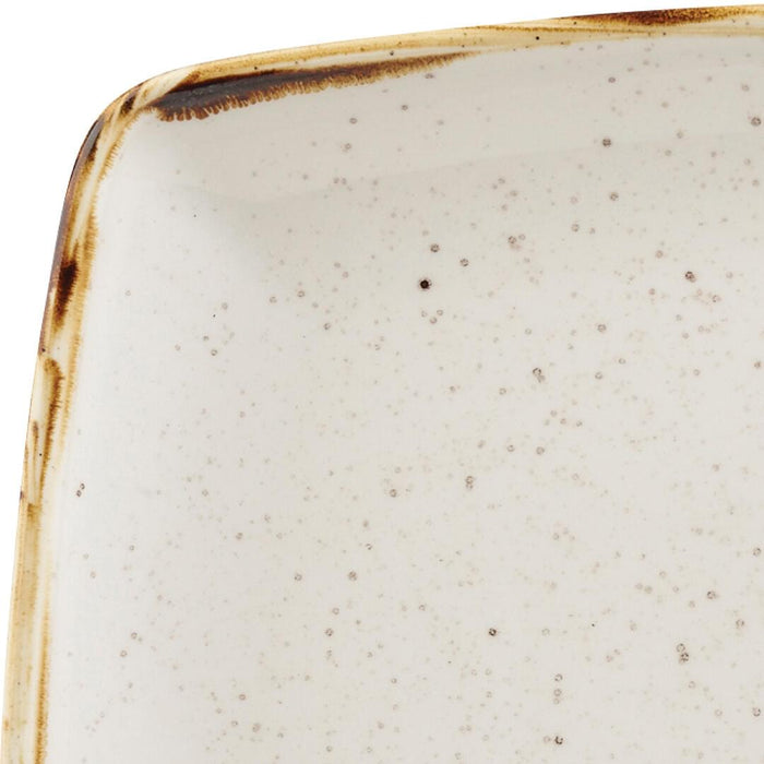 Churchill STONECAST SQUARE DEEP PLATE-268x268mm  BARLEY WHITE (x6)