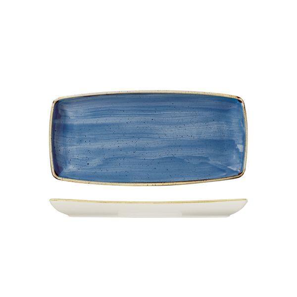 Churchill STONECAST OBLONG PLATE-295x150mm  CORNFLOWER BLUE (x12)