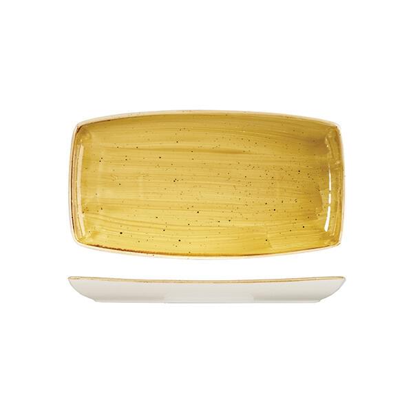 Churchill STONECAST OBLONG PLATE-295x150mm  MUSTARD (x12)