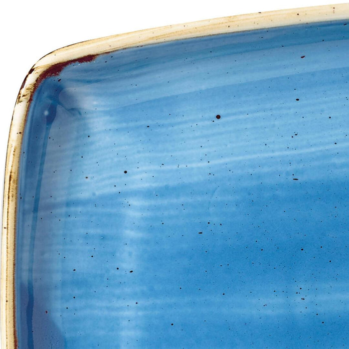 Churchill STONECAST OBLONG PLATE-350x185mm  CORNFLOWER BLUE (x6)