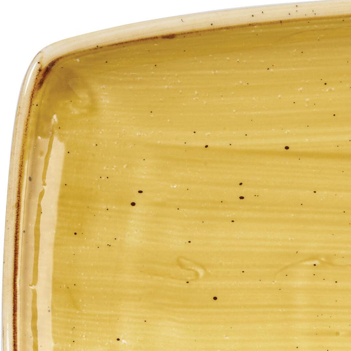 Churchill STONECAST OBLONG PLATE-350x185mm  MUSTARD (x6)