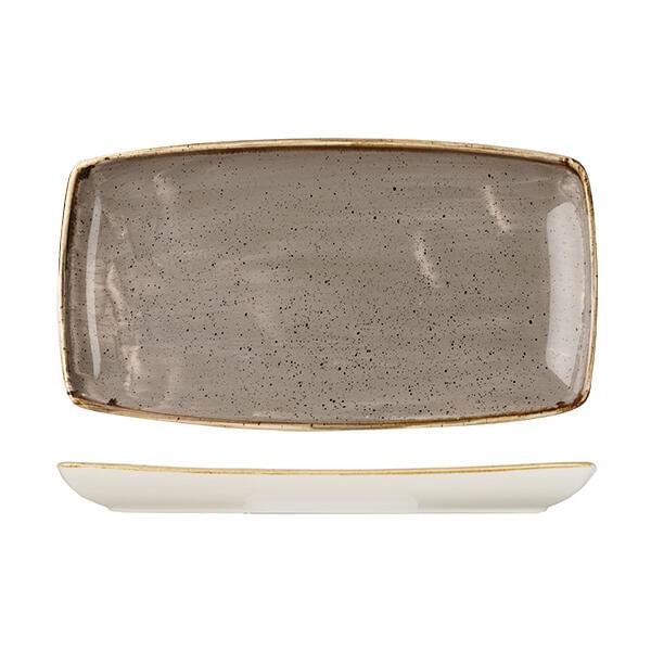 Churchill STONECAST OBLONG PLATE-350x185mm  PEPPERCORN GREY (x6)