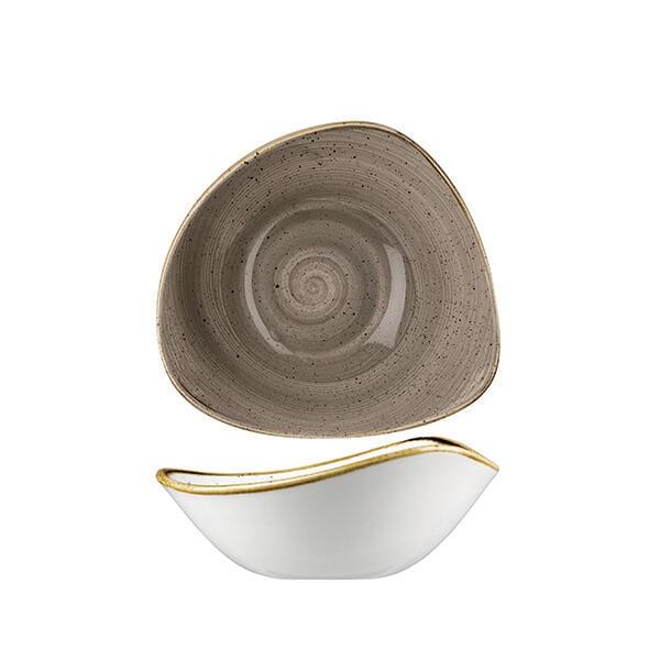 Churchill STONECAST TRIANGULAR BOWL-185mm | 370ml PEPPERCORN GREY (x12)