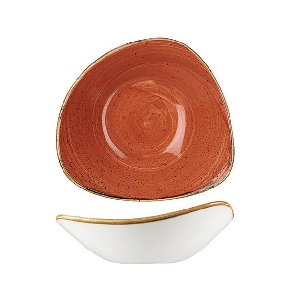 Churchill STONECAST TRIANGULAR BOWL-230mm | 600ml SPICED ORANGE (x12)
