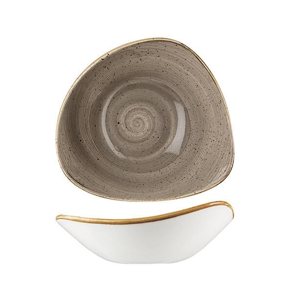 Churchill STONECAST TRIANGULAR BOWL-230mm | 600ml PEPPERCORN GREY (x12)