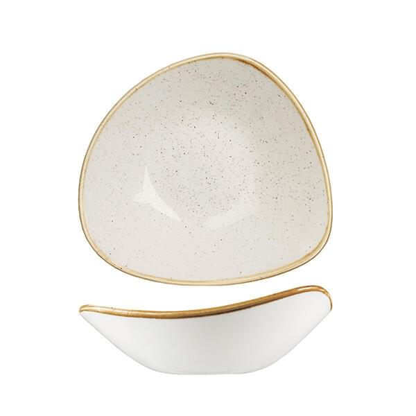 Churchill STONECAST TRIANGULAR BOWL-230mm | 600ml BARLEY WHITE (x12)