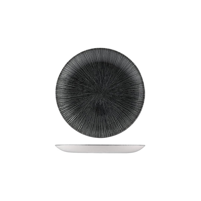 Churchill STUDIO PRINTS AGANO ROUND COUPE PLATE-165mm Ø BLACK (x12)