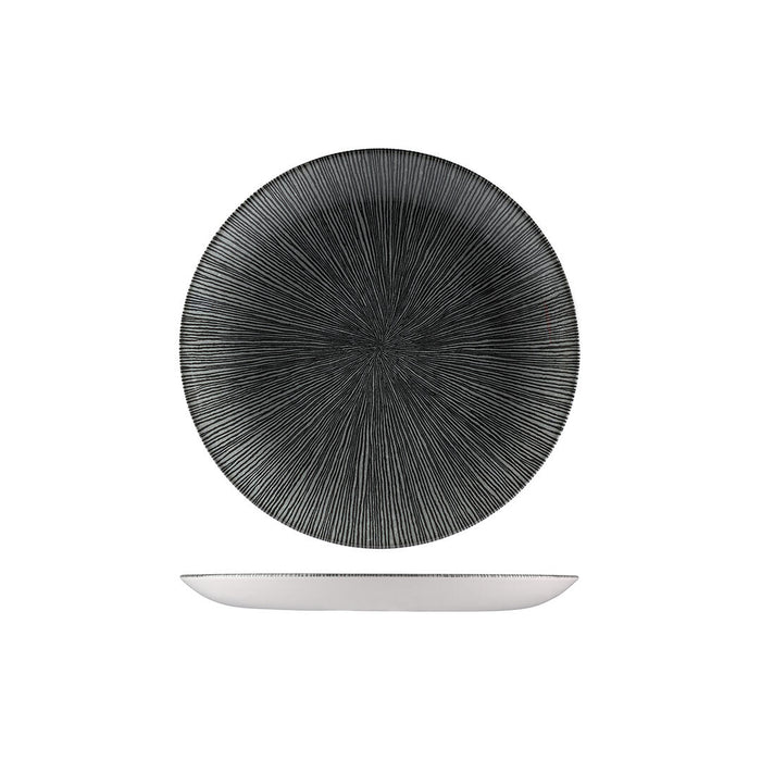 Churchill STUDIO PRINTS AGANO ROUND COUPE PLATE-217mm Ø BLACK (x12)