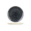 Churchill STUDIO PRINTS HOMESPUN ROUND COUPE PLATE-217mm Ø CHARCOAL BLACK (x12)