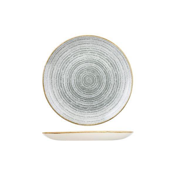 Churchill STUDIO PRINTS HOMESPUN ROUND COUPE PLATE-217mm Ø STONE GREY (x12)