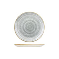 Churchill STUDIO PRINTS HOMESPUN ROUND COUPE PLATE-217mm Ø STONE GREY (x12)