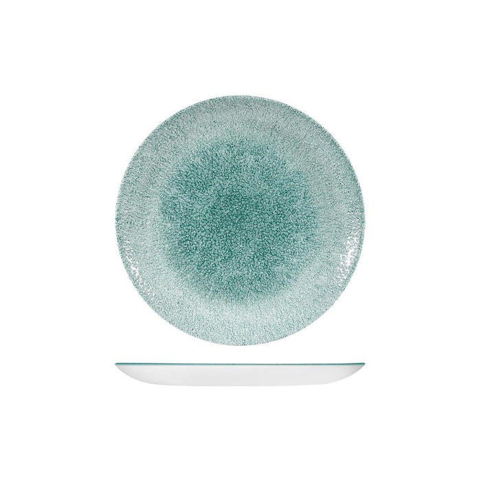 Churchill STUDIO PRINTS RAKU ROUND COUPE PLATE-217mm Ø JADE GREEN (x12)