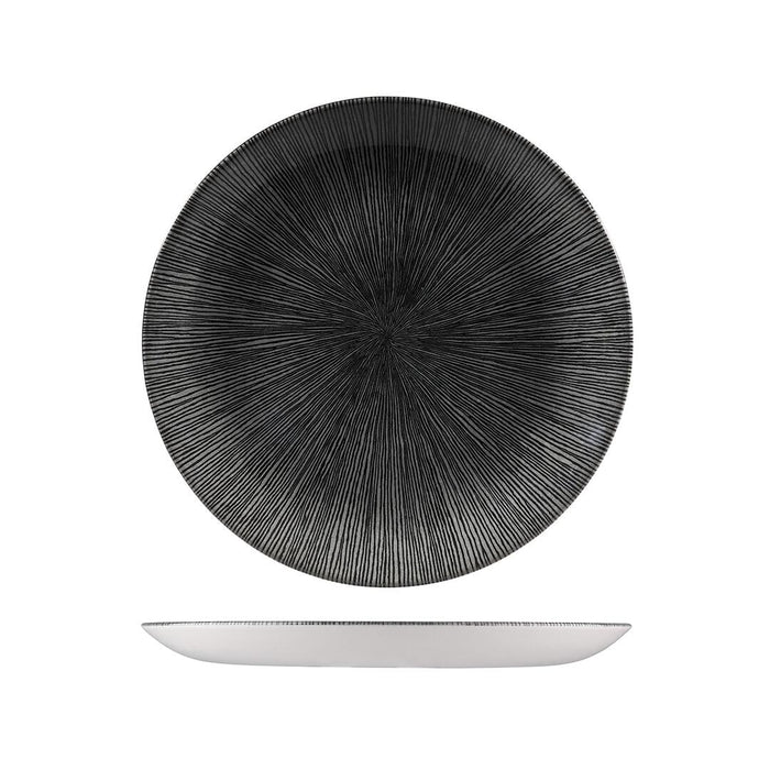 Churchill STUDIO PRINTS AGANO ROUND COUPE PLATE-260mm Ø BLACK (x12)