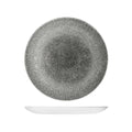 Churchill STUDIO PRINTS RAKU ROUND COUPE PLATE-260mm Ø QUARTZ BLACK (x12)