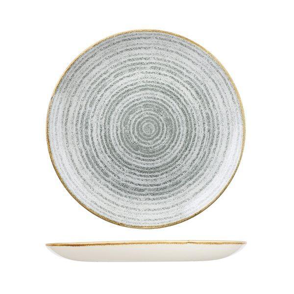Churchill STUDIO PRINTS HOMESPUN ROUND COUPE PLATE-288mm Ø STONE GREY (x12)