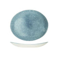 Churchill STUDIO PRINTS RAKU OVAL COUPE PLATE-270x229mm TOPAZ BLUE (x12)