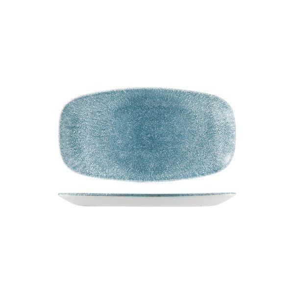 Churchill STUDIO PRINTS RAKU OBLONG CHEFS PLATE-355x189mm TOPAZ BLUE (x6)
