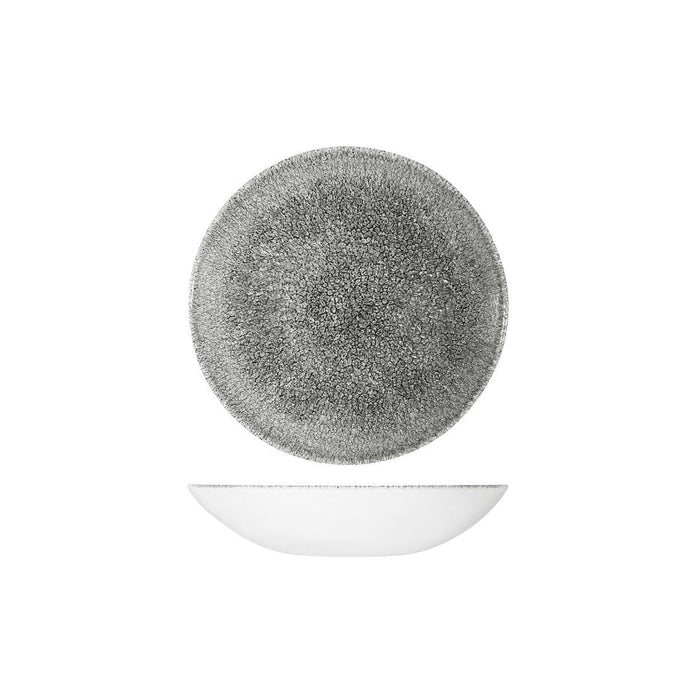Churchill STUDIO PRINTS RAKU ROUND COUPE BOWL-182mm Ø | 426ml  QUARTZ BLACK (x12)